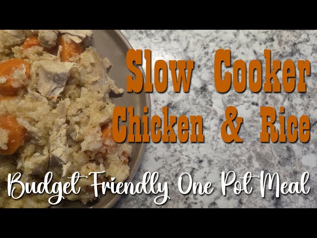 Slow Cooker Chicken & Rice ~ Budget Friendly One Pot Meal