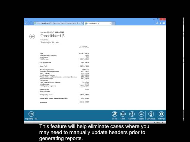 Fiscal period related autotext codes in column headers for Microsoft Dynamics Management Reporter