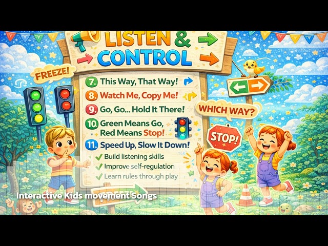 Interactive Kids Movement Songs for Learning, Self-Control & Calm | MP3 Digital Download