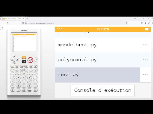 Tutoriel Python Numworks vidéo 1 : script, console et variables