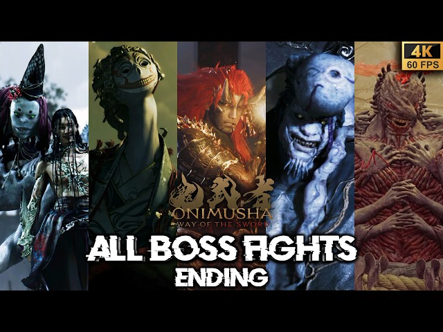 ONIMUSHA: Way of the Sword (Jap Dub) All Boss Fights + Ending (4K60fps)