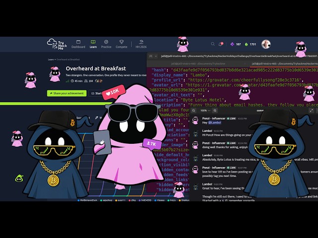 TryHackMe Overheard at Breakfast | Hacker Holidays | OSINT | 2026