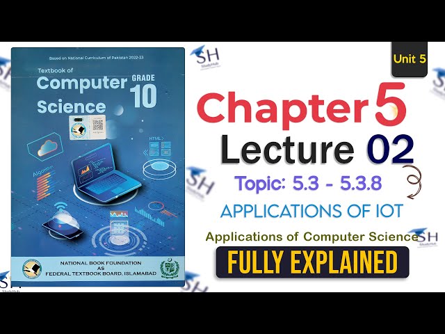 Class 10 Computer Science – Chapter 5 Lecture 2 | Topic 5.3: Applications of Internet of Thing (IoT)