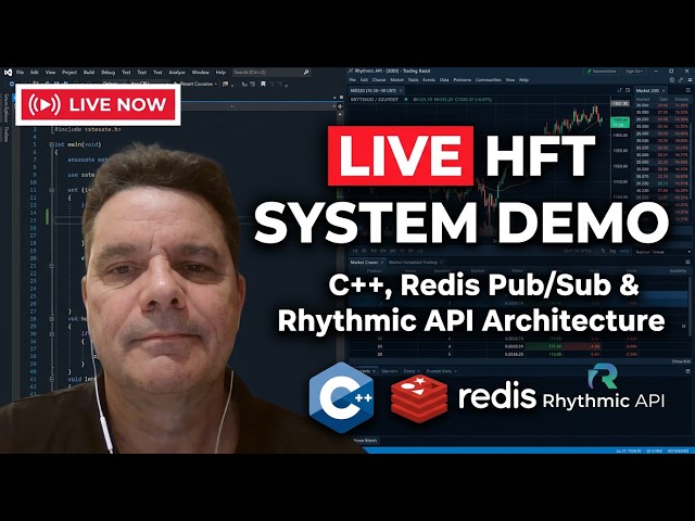 Live HFT System Demo: C++, Redis Pub/Sub & Rhythmic API Architecture