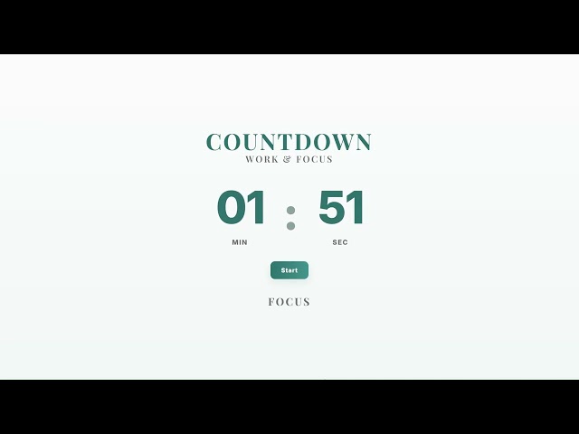 🔥 5 Min Productivity Timer -⏱️ 5 Min Focus