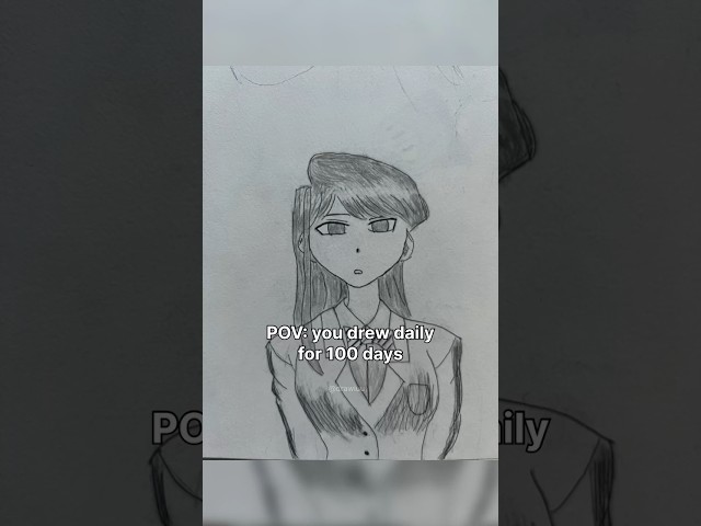 I drew daily for 100 days. #shorts #animeart #drawing #sketch #anime #art #sketchbook #pencildrawing