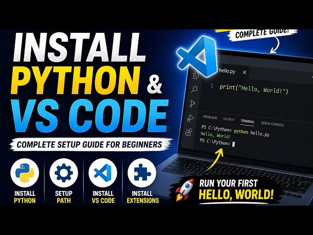 🚀 Installation of Tools: #VSCode & #Python | Python Course for Beginners (Video 1) #installation