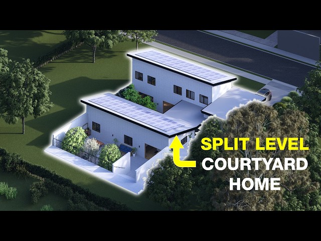 I Designed a Split Level Courtyard House