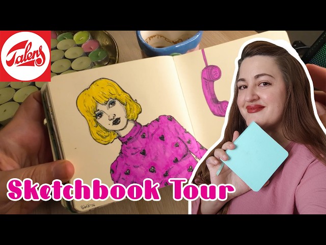Sketchbook Tour #1 The restart😊 Returning to Art Videos with Talens Sketchbook 12x12cm 4.72″x4.72″