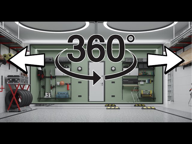 Modern garage with epoxy floor and levitation effect!