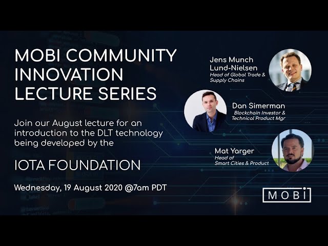 MOBI Community Innovation Lecture with IOTA