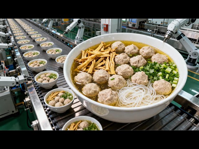 Inside the Vietnamese Vermicelli Soup Factory | How MILLIONS of Bowls Are Made (Full Process)