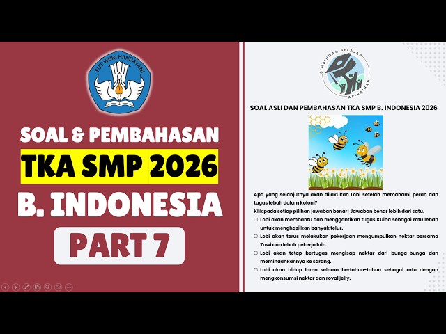 PART 7 ORIGINAL QUESTIONS FOR JUNIOR HIGH SCHOOL TKA INDONESIAN LANGUAGE 2026 PUSMENDIK | PREPARA...