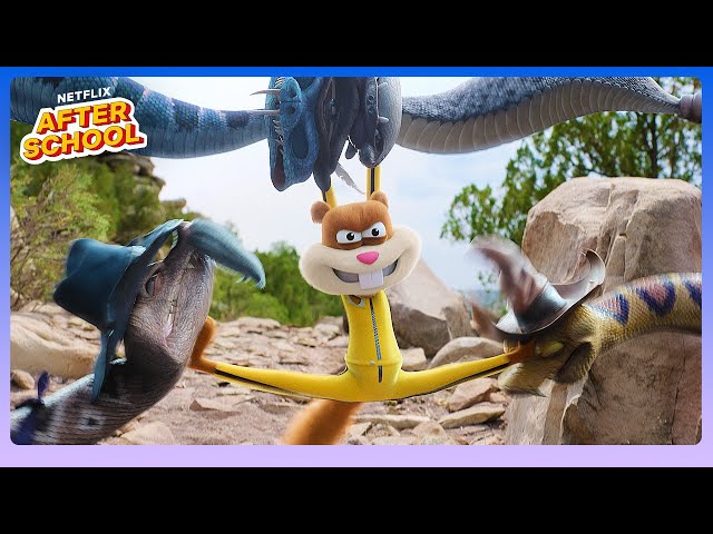 Rattlesnake RUMBLE! 🐍💥 Saving Bikini Bottom: The Sandy Cheeks Movie | Netflix Family