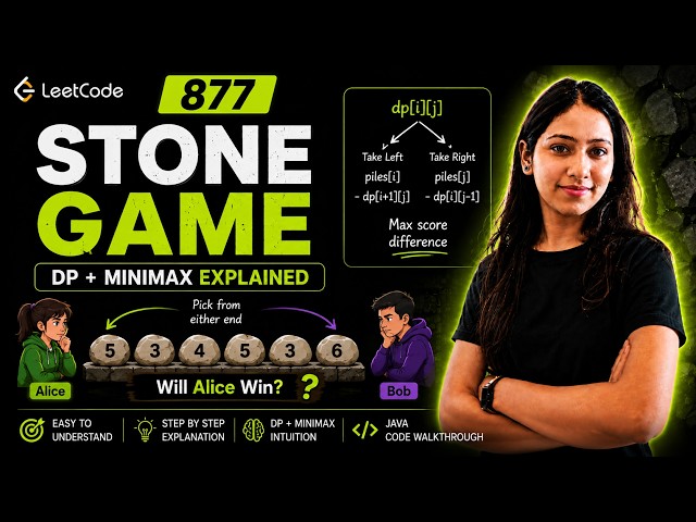 Leetcode 877 | DP + Minimax Explained Visually | Java | Dynamic Programming Interview Question