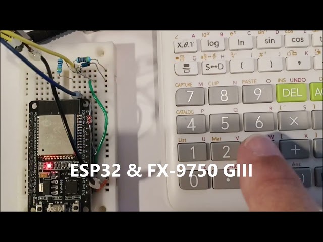 Casio calculator and ESP32 data logger, remote control, PIN key pad and data webserver