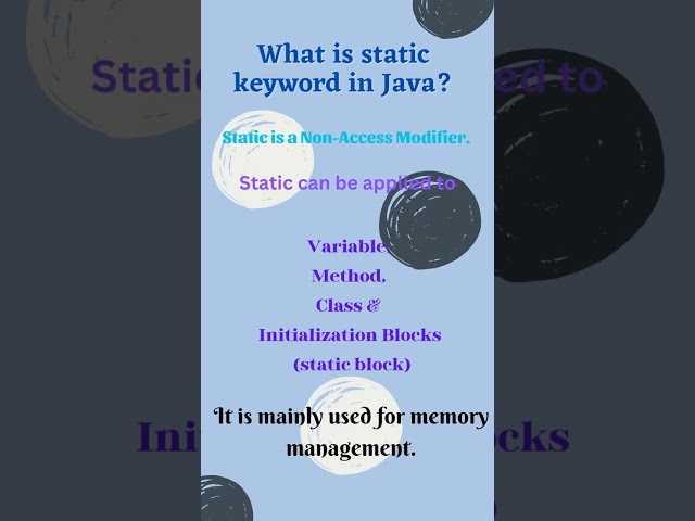 What is Static in Java