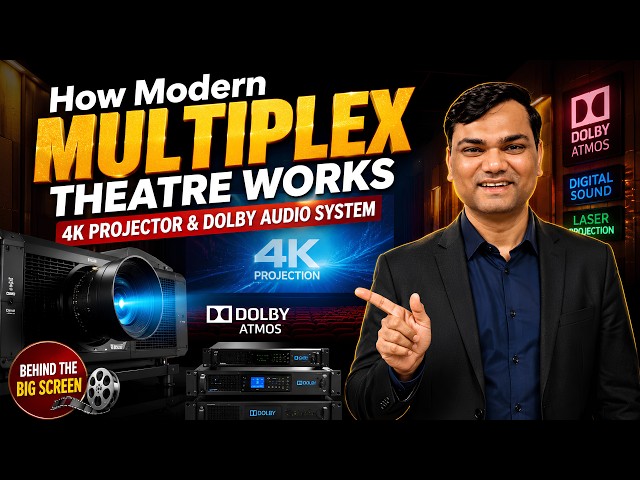 😱How Modern Multiplex Theatre Works⚡4K Projector & Dolby Audio System Explained!