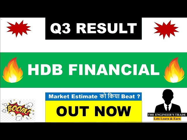 HDB Financial Q3 Results 2026 | HDB Financial Results Today | HDB Financial Services Latest News 
