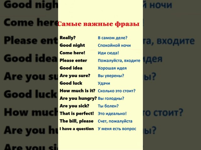 Самые важные фразы Английский #shorts Подпишись @WebdizUa #английскийonline #english #englishspeak