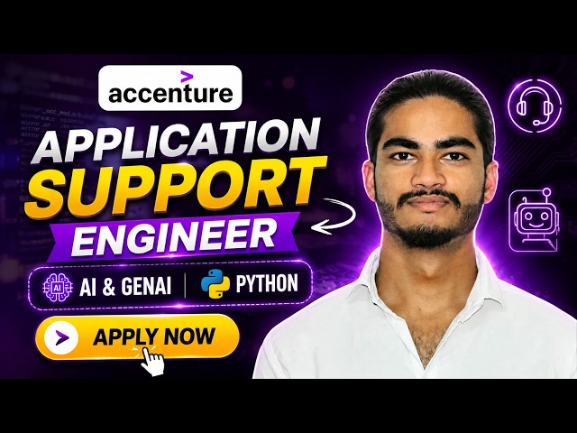 Accenture Hiring Application Support Engineer | Python & Generative AI | Mumbai | Freshers Welcome