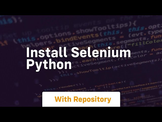 install selenium python