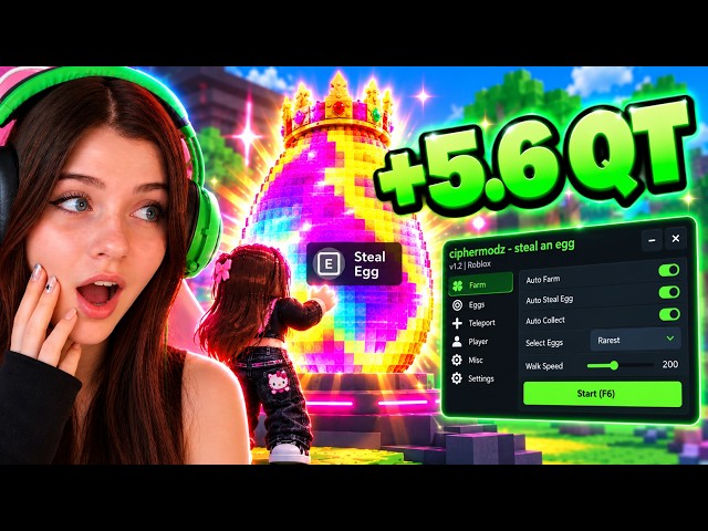 [NO KEY] BEST FREE Steal An Egg Script 😱 AUTO STEAL + AUTO FARM + GODMODE! (Roblox)