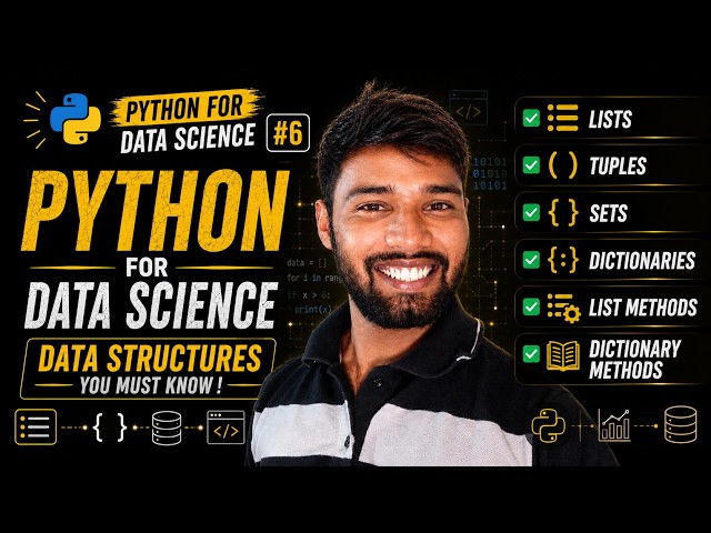 Python Data Structures Explained | Lists, Tuples, Sets & Dictionaries | Python Basics #6