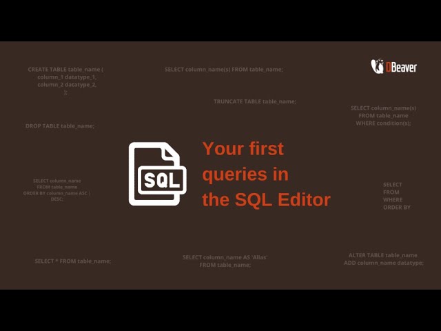 DBeaver SQL Editor overview