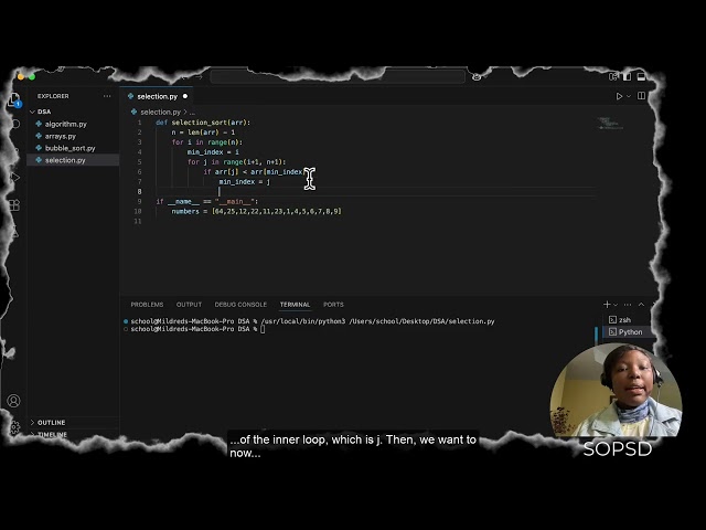 Week 2 - Lesson 1: Selection Sort Implementation in Python