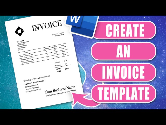 Microsoft Word Invoice Template Tutorial: Easy & Editable!