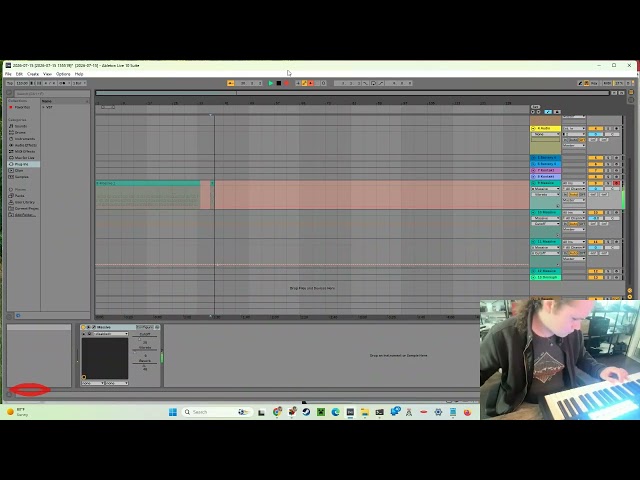 Making music in the afternoon using Ableton and Native Instruments wit