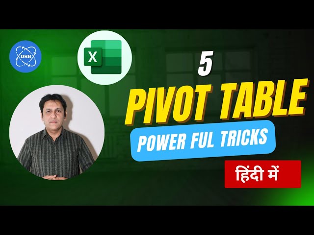 5 Pivot Table Tricks in Excel — Make Reports Cleaner & Faster (Hindi) | Pivot Table Tips