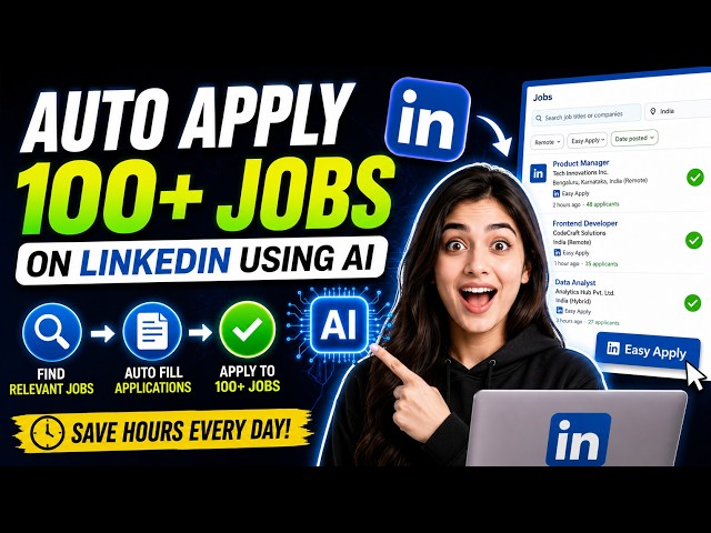 I Automated 100+ LinkedIn Job Applications Using AI 🤯 | Auto Apply Tutorial | Got a Job Faster?