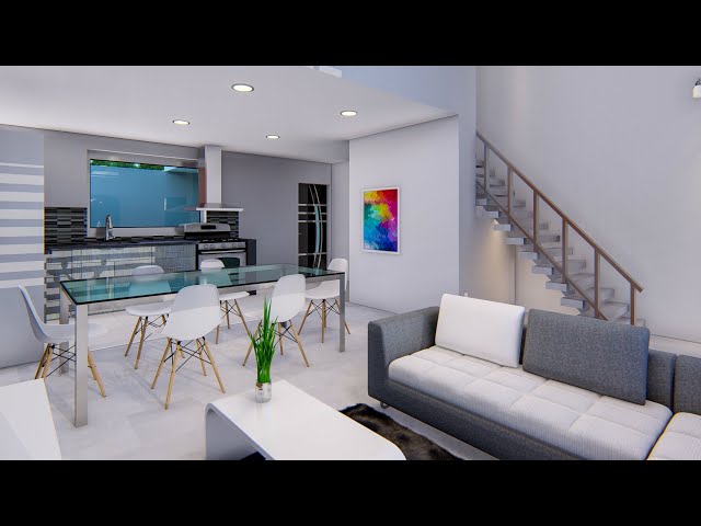 LAND HOUSE of 6x11 meters (360 ° travel) [8K]