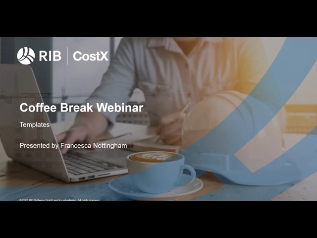 RIB CostX Coffee Break - Templates