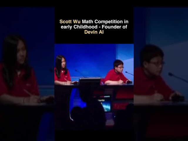Watch this young Scott Wu, founder of  Devin AI, conquer math competitions with ease! #shorts
