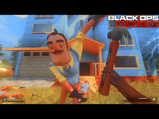HELLO NEIGHBOR EN CALL OF DUTY ZOMBIES "NUEVO CUSTOM MAP" | BLACK OPS 3 ZOMBIES