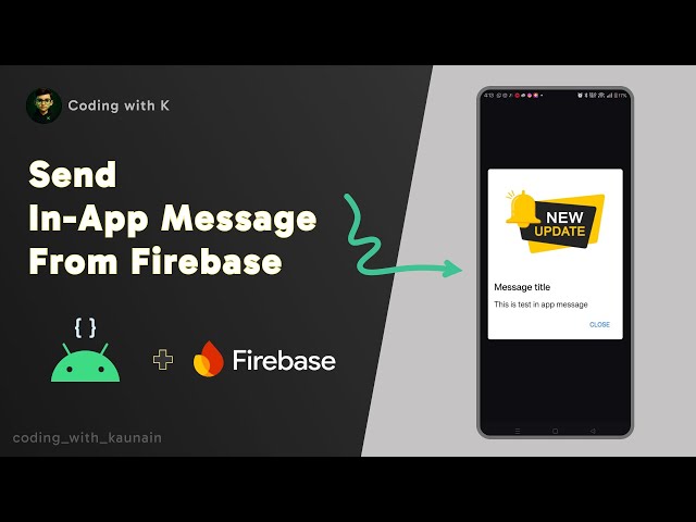 How to send In App Message from Firebase in Android Studio | (Step-by-Step Guide | Coding with k