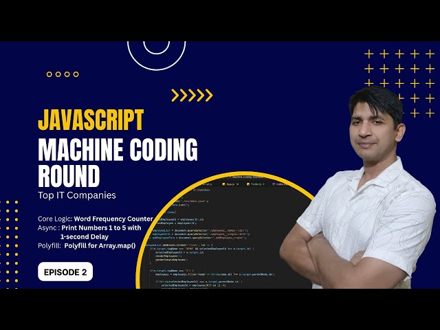 Word Frequency | Print Numbers with Delay | Array.map Polyfill — JS Machine Coding Round (Episode 2)