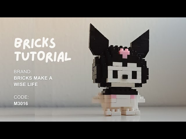 How to Build Kuromi Mini Bricks Tutorial | Bricks Make a Wise Life M3016 Step by Step Tutorial