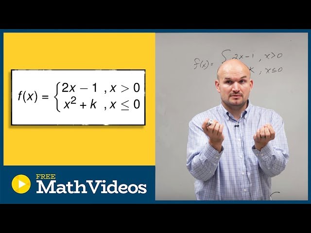 How to find the value k that makes the function continuous