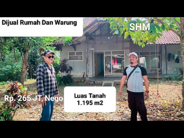 For Sale: House and Shop, Land Area 1,195 m2, Freehold, Offered 265 Million Rupiah, Negotiable