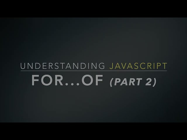 JavaScript for...of Loop Explained | Part 2
