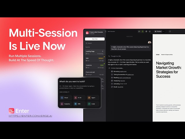 Run Multiple AI Coding Tasks at Once with Multi-Session | Enter Pro