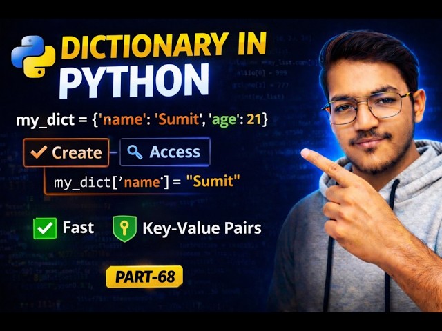 How to Create and Access Dictionary in Python 🚀 | python full tutorial |Part-68