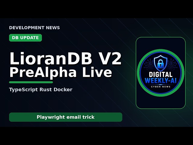 LioranDB V2 Pre‑Alpha, Playwright Email Trick, ZIM vs PixiJS — Practical Dev Ops