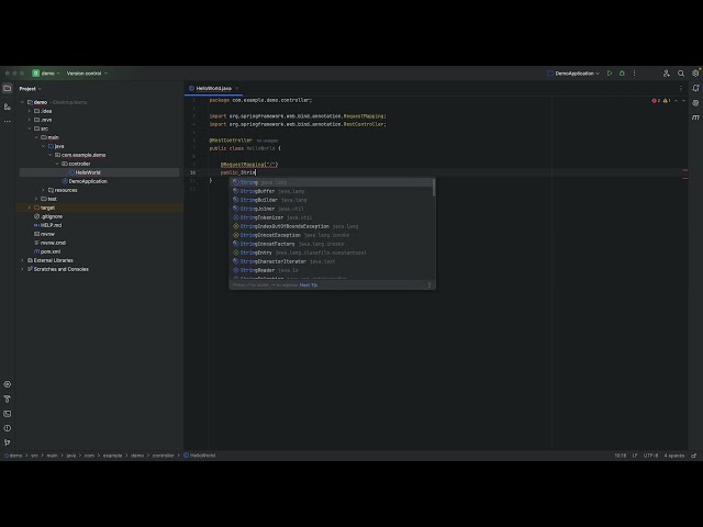Create a REST API in Java using Spring Boot in under a minute.