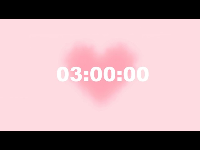 3-Hour Silent Study Timer 🩵 Pink Aura Aesthetic Countdown for Deep Focus & ADHD