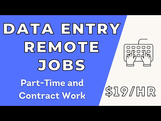 7+ Data Entry Work From Home Jobs (2024)